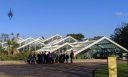 Glasshouses at Princess of Wales Conservatory, Royal Botanic Gardens Kew, London, UK
