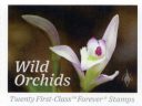 Three Birds Orchid, Triphora trianthophoros, USPS wild orchid stamps, first-class forever stamps, native USA orchid species, stamp booklet cover image