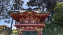 Top of Temple Gate, Japanese Tea Garden, Golden Gate Park, San Francisco, California
