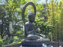 Bronze Buddha statue, cast in 1790 in Tajima Japan, Japanese Tea Garden, Golden Gate Park, San Francisco, California